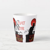 Tasse Latte Le Conversation Noir et Café Noir Café (Devant)
