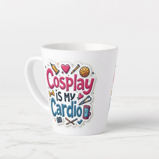 Tasse Latte Le Cosplay Est Mon Cardio (Angle gauche)