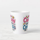 Tasse Latte Le Cosplay Est Mon Cardio (Devant)