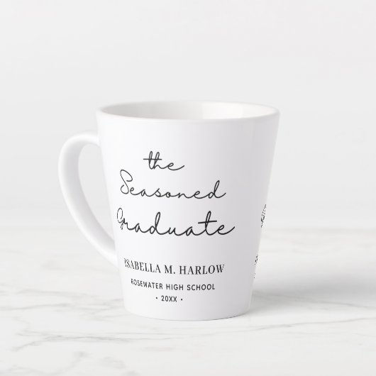 Tasse Latte Le Diplômé Sensé Personnalisé (Angle gauche)