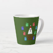 Tasse Latte Le fantôme de Noël présente drôle (Angle droit)