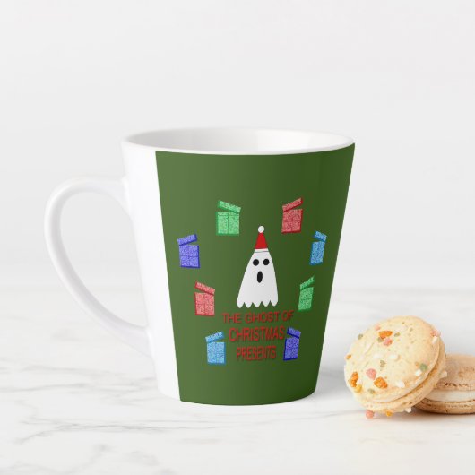 Tasse Latte Le fantôme de Noël présente drôle (En situation)