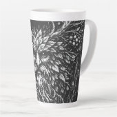 Tasse Latte Le Green Man par BurnsInHell (Angle droit)
