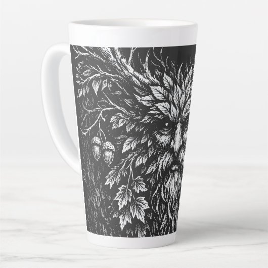 Tasse Latte Le Green Man par BurnsInHell (Angle gauche)