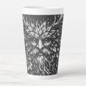 Tasse Latte Le Green Man par BurnsInHell (Devant)