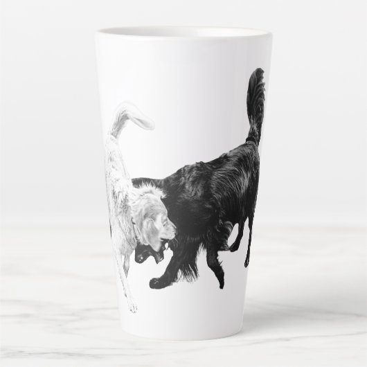 Tasse Latte Le jeu est le langage (Devant)