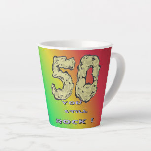 Tasse Latte Le latte arc-en-ciel d'Abraham 50 ans
