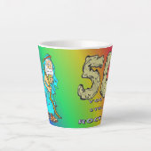 Tasse Latte Le latte arc-en-ciel d'Abraham 50 ans (Devant)