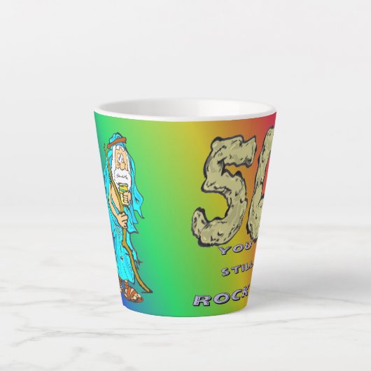 Tasse Latte Le latte arc-en-ciel d'Abraham 50 ans (Devant)