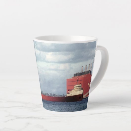Tasse Latte Le légendaire S.S. Edmund Fitzgerald (Angle droit)