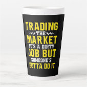 Tasse Latte Le Marché Des Investisseurs (Devant)