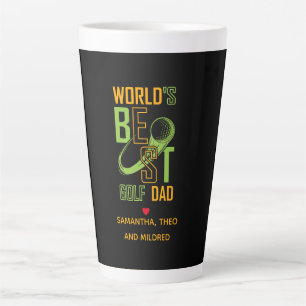 Tasse Latte Le meilleur papa de golf du monde   Cadeaux papa