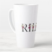Tasse Latte Le nom de Riley. Je m'appelle Riley. (Angle gauche)