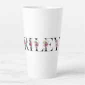 Tasse Latte Le nom de Riley. Je m'appelle Riley. (Devant)