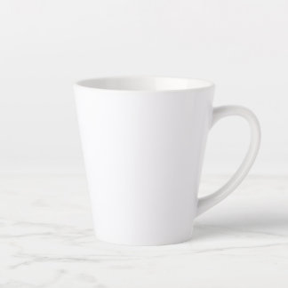Tasse Latte Le nombre zéro (0) en noir