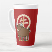 Tasse Latte Le Nouvel An lunaire chinois Le boeuf porte-bonheu (Angle gauche)