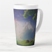 Tasse Latte Le Paysage D'Un Monde Alien (Angle droit)