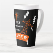 Tasse Latte Le Pouvoir De La Prière (Angle droit)