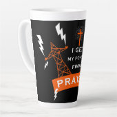 Tasse Latte Le Pouvoir De La Prière (Angle gauche)