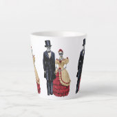 Tasse Latte Le président Lincoln Skeleton, Halloween Skeleton (Devant)