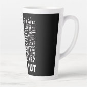 Tasse Latte Le roi tut pharaon égyptien Hiéroglyphe Alphabet (Droite)