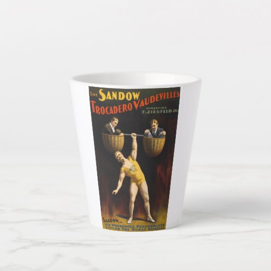 Tasse Latte Le Sandow Eugen Sandow Vaudeville Weightlifter (Devant)