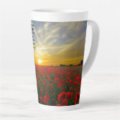 Tasse Latte Le scientifique cite les coquelicots couchés de so (Angle droit)