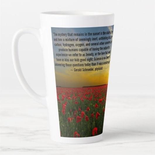 Tasse Latte Le scientifique cite les coquelicots couchés de so (Gauche)