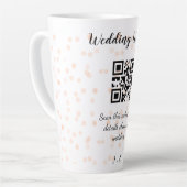 Tasse Latte Le site web mariage scanner code QR pour les détai (Angle gauche)