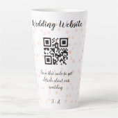 Tasse Latte Le site web mariage scanner code QR pour les détai (Devant)
