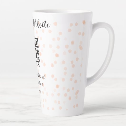 Tasse Latte Le site web mariage scanner code QR pour les détai (Droite)