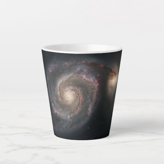 Tasse Latte Le Whirlpool Galaxy M51 & Companion dans l'espace (Devant)