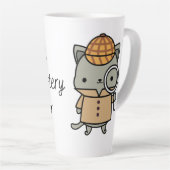 Tasse Latte Lecteur de mystère cosy et fier (Angle droit)