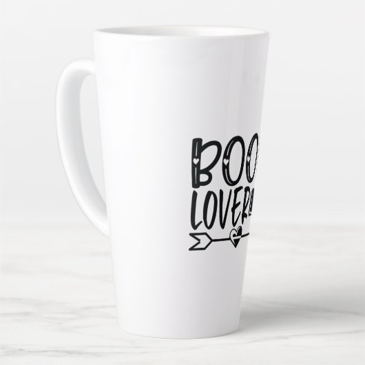Tasse Latte Lecture Art Book Lover (Angle gauche)
