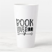 Tasse Latte Lecture Art Book Lover (Devant)