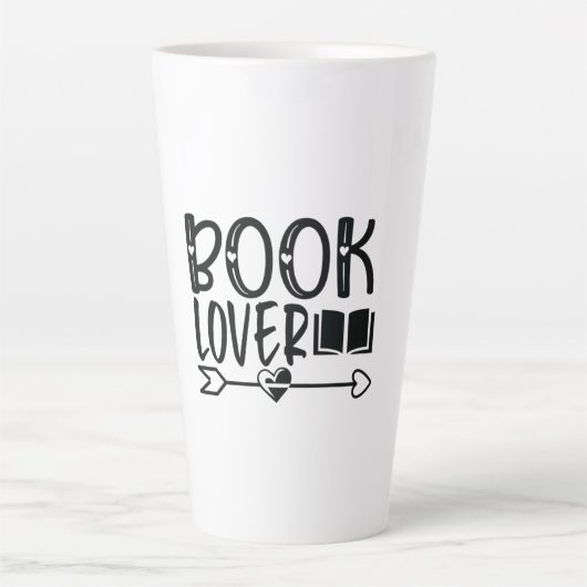 Tasse Latte Lecture Art Book Lover (Devant)