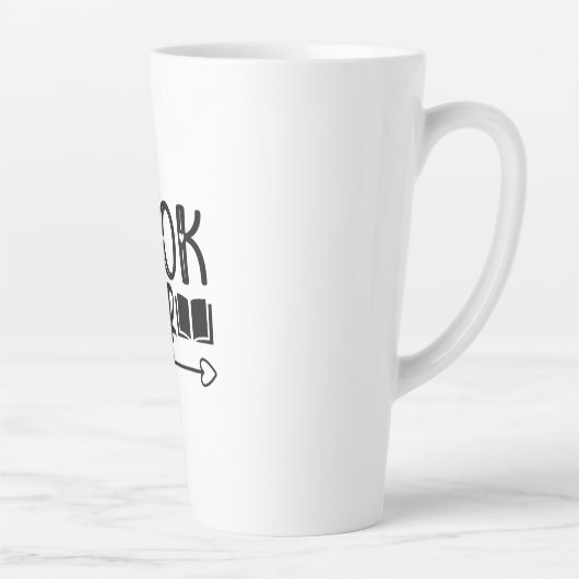 Tasse Latte Lecture Art Book Lover (Droite)