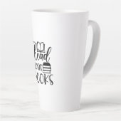 Tasse Latte Lecture Art Lire plus Livres (Angle droit)