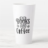 Tasse Latte Lecture De Livres D'Art Et Café (Devant)