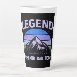 Tasse Latte Légendaire Mari Papa Héros Vintage Fête des Pères