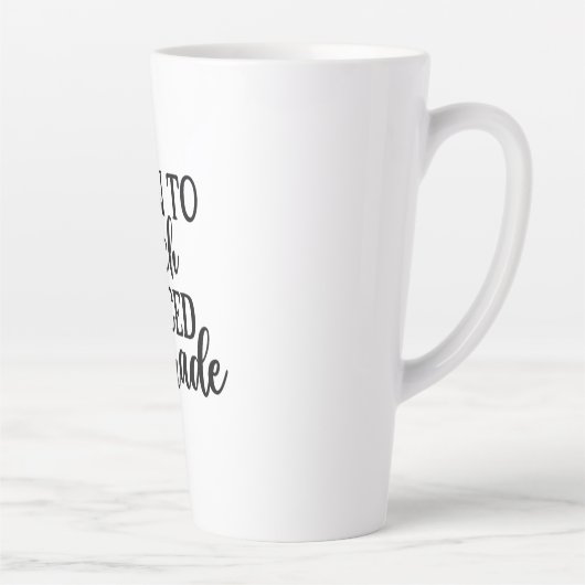 Tasse Latte L'Enseignant Est Né Pour Enseigner Forcé À L'Ensei (Droite)