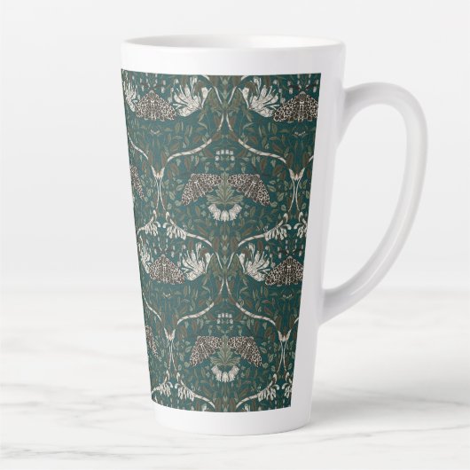 Tasse Latte Léopard Moth et Honeysuckie Botanical Vintage (Droite)