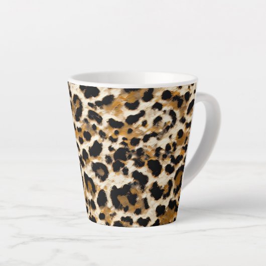 Tasse Latte Leopard peint (Angle droit)