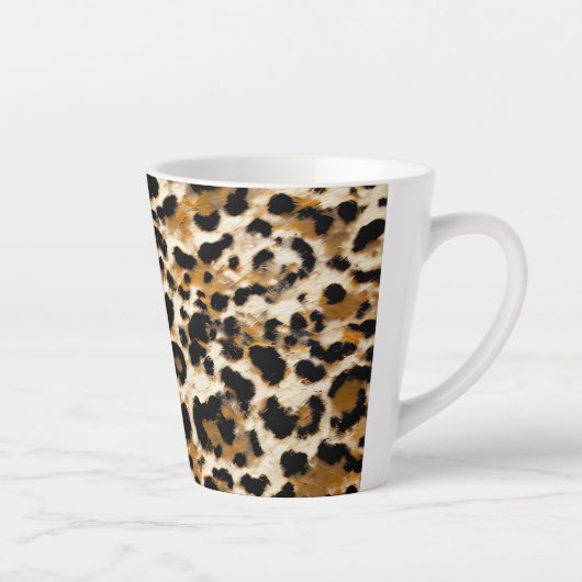 Tasse Latte Leopard peint (Droite)