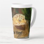 Tasse Latte Leopard personnalisé Gecko Lizard (Angle droit)