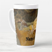 Tasse Latte Leopard personnalisé Gecko Lizard (Angle gauche)