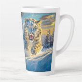 Tasse Latte Léopards De Neige Conception De Course Par Rich AM (Droite)