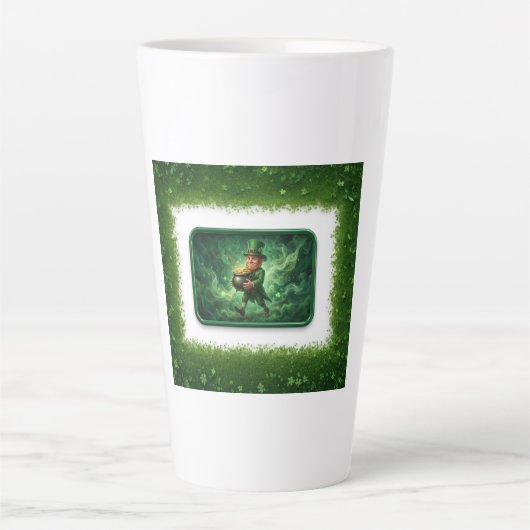 Tasse Latte Leprechaun Carrying Pot Of Gold (Devant)