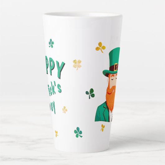 Tasse Latte Leprechaun Clover Shamrock Patrick's Day (Devant)