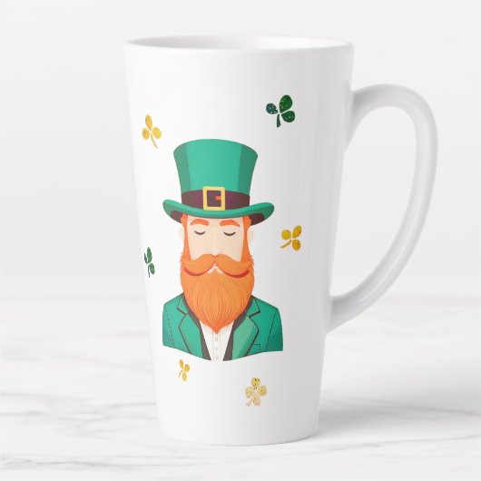 Tasse Latte Leprechaun Clover Shamrock Patrick's Day (Droite)